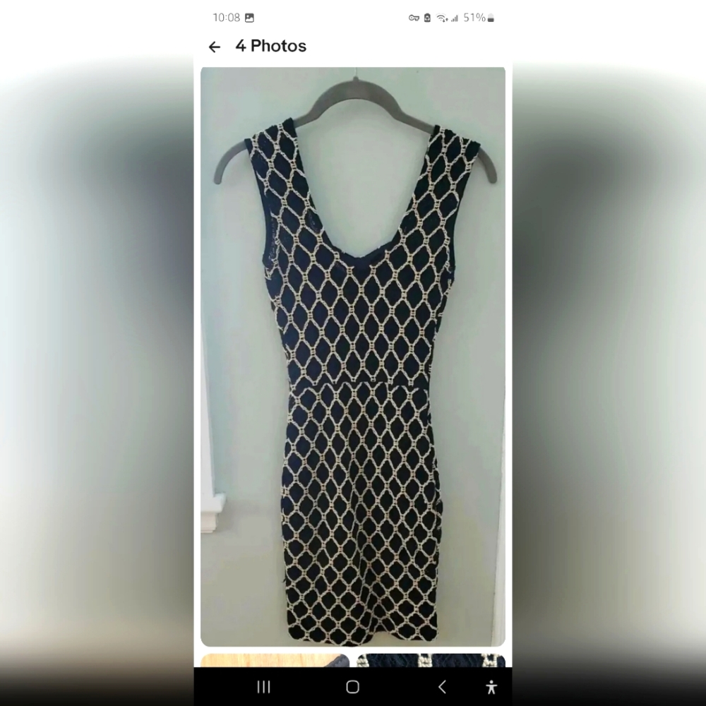 Alt B form fitted lined mesh dress - Picture 2 of 4